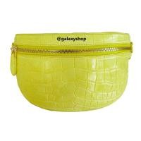 ราคา กระเป๋าคาดเอว กระเป๋าคาดอก สำหรับหญิงและชาย กระเป๋าสะพายหนังจระเข้แท้ หนังเรียบท้อง สายสะพายปรับสเต็บได้ หนังแท้ 100% (2406999601)