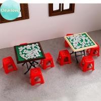 ราคา Clearlove 1 ชุดตุ๊กตาเฟอร์นิเจอร์อุปกรณ์ 1/12 Dollhouse Miniature ไพ่นกกระจอกโต๊ะและเก้าอี้ชุดตกแต่งบ้าน TH (47855303410)