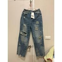 ราคา กางเกงยีนส์ แต่งขาด Zara Size M มือ 1 ป้ายห้อย งาน Kimberly (26232767749)