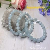 ราคา Aquamarine คริสตัลเบริลหินนําโชค สีฟ้าอ่อนสีน่ารัก หินชนิดหายาก หินมงคล พร้อมใบรับรอง (56552688413)