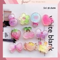 ราคา ชุดสติ๊กเกอร์ 10 ชิ้น เครื่องราง 3 มิติ ธีม Cherry Rabbit พลาสติกแข็ง bling ติดรองเท้าแตะ Cross รองเท้าแตะ Gamo Crocodile JB-344 (29686790589)