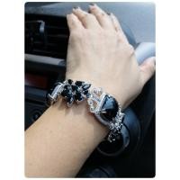 ราคา สร้อยข้อมือนิล(แท้) ตัวเรือนเงิน 925 ประดับพลอยขาว(cz) ชุบขาว (7556588212)