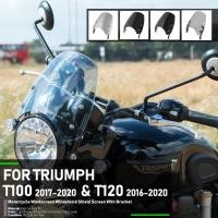 ราคา รถจักรยานยนต์ Flyscreen กระจกกระจก Deflector สําหรับ 2016-2024 2016 2017 2018 2019 2020 Triumph Bonneville T100 T120 อุปกรณ์เสริม (25081512393)