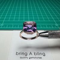 ราคา แหวนพลอย อเมทิสต์(amethyst) บราซิล ขนาด 4.65 ct แหวนsize 54 ตัวเรือนเงิน 925 ชุบพิงค์โกลด์18k (18692138184)