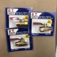 ราคา บอลวาล์วทองเหลือง 1/4" บอลวาล์วมินิ บอลวาล์วทองเหลือง วาล์วน้ำ วาล์วลม RT (6162797253)