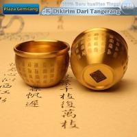 ราคา Gold Fengshui ชามทองเหลือง Fengshui ชามทองเหลืองกระบอกข้าวสําหรับห้องนั่งเล่น Study Homerug ของขวัญ (50206032581)