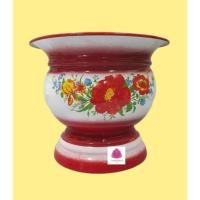 ราคา กระโถนเคลือบลายดอกไม้ กระโถนปากแตร กระโถนพระสงฆ์ สูง 19 ซม.ปากกว้าง 22 ซม. (11705309545)