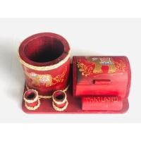 ราคา กล่องไม้ไผ่เพ้นท์ลาย ใส่ปากกา นามบัตร ไม้จิ้มฟันฯลฯ (7939910013)