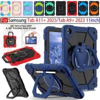 ราคา สําหรับ Samsung Tab A11+ A11 Plus 5G 2025 SM-X310 X315 Tab A9+ A9 Plus X210 x216B 11 นิ้ว 2023 360° หมุนแบบพกพา Handle Stand Holder case Kids Safe Heavy Duty กันกระแทกแท็บเล็ต Cover (42877892542)