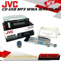 ราคา วิทยุเครื่องเสียงรถยนต์ JVC รุ่น KD-T408 1DIN ของแท้ เสียงดี เล่นซีดี ยูเอสบี MP3 USB CD รีโมทคอนโทรล (27019574080)
