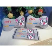 ราคา setหมอนรองคอ+ที่หุ้มเบลล์ในรถยนต์ลายแมวจี้Chichi (13220259987)