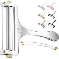 ราคา ซูเลย์ ฟางเครื่องตัดชีสฝอยสแตนเลส -- เครื่องตัดชีสแบบใช้มือถือแบบปรับได้พร้อมลวดเหล็กเสริมสองเส้น-กบชีสพรีเมี่ยมเหมาะสําหรับ มาซูลา ชีส ชีส ขาหนีบชีส - เครื่องตัดชีสลวด (สีเงิน) (56054328514)