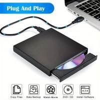 ราคา ไดรฟ์ดีวีดีซีดีภายนอก USB 2.0 ไดรฟ์ CD-RW ภายนอกแบบพกพาบางเฉียบเครื่องเล่นเขียนเครื่องเขียน DVD-RW (27025818763)