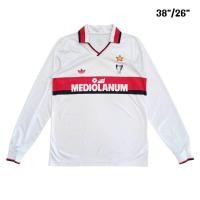 ราคา ADIDAS Vintage AC Milan 1990-1992 Away JERSEY football Shirt SIZE S เสื้อบอล แขนยาว อดิดาส เอซีมิลาน สีขาว มือสองงานแท้ (41708553933)