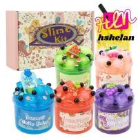 ราคา SHHELAN Jelly Cube Slime, Non-Sticky 300ml/70ml Slime Kit, Soft Glitter Fruit Crunchy ความเครียดบรรเทาของเล่นเด็กของขวัญParty Favorของขวัญ (52606379355)