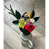 ราคา กรวยดอกไม้ไหว้ครู ไหมพรมโครเชต์ กรวยดอกไม้ ธูปเทียน ดอกไม้ไหมพรม (42302019872)
