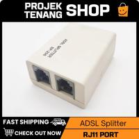 ราคา ADSL Streamyx Internet Broadband Fax Modem Phone Network Jack Micro Filter Splitter RJ11 Cable Line Adapter (56003819329)