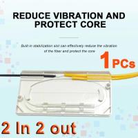ราคา กล่องเก็บงาน Splices สาย Fiber Optic Termination Box Ftth Box 2 In 2 out Protection Box Fiber optic covered wire cable (446787980)