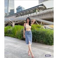 ราคา กระโปรงยีนส์ แต่งชายลูกไม้ #NN (18133495592)