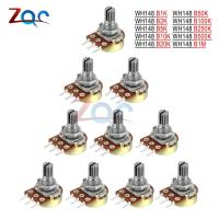 ราคา 5PCS/Lot Potentiometer Resistor 1K 2K 5K 10K 20K 50K 100K 250K 500K 1MΩ/Ohm 3Pins Linear Taper Rotary Potentiometer for Arduino (18054296819)
