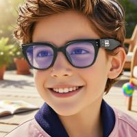 ราคา แว่นตาเด็กกรองแสงสีฟ้าจากหน้าจอมือถือและคอมพิวเตอร์ ลดแสงสะท้อน บรรเทาอาการล้าตา (48906880934)