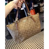 ราคา Coach พัด 13นิ้ว หนังแคนวาส แท้100% พร้อมส่ง (1486633166)