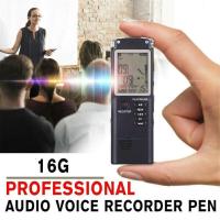 ราคา เครื่องบันทึกเสียง 16GB เครื่องบันทึกเสียง USB Professional 96 ชั่วโมงเครื่องอัดเสียงดิจิตอลบันทึกเสียงพร้อม WAV, เครื่องเล่น MP3 (5819221092)