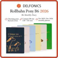 ราคา Delfonics Rollbahn Diary 2026 “Pony” B6 Monthly Planner - 15-Month (Oct 2025-Dec 2026) Notebook, 6 Color Options (26490446857)