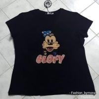 ราคา เสื้อยืดงานรีดเพชรลายglofy เป็นผ้าเด้งเกาหลี รีดเพชรแน่นๆ ผ้านิ่มๆเด้งๆ (6103845819)