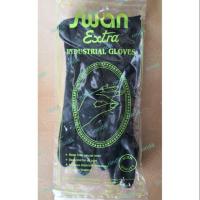 ราคา ถุง​มือยาง หนา สีดำ เบอร์9-1/2" ยี่ห้อSWAN ถุงมือ อย่างดี (2081817575)
