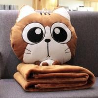 ราคา 3 in 1 หมอนผ้าห่มหมอนอิงแมวน่ารักพร้อมผ้าห่มมืออุ่น Triple Nap (27243868571)
