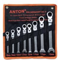 ราคา พร้อมส่งที่ไทยAnton ชุดประแจแหวนฟรี ( คอพับได้ ) ชุดประแจแหวนข้างปากตาย ขนาด 8-19 มม 8PCSส่งของไว ได้ใช้ของจริง (24222125852)