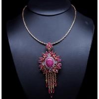 ราคา สร้อยคอพลอยแท้ ทับทิม สีแดง 15 x 19 mm. ล้อม ทับทิม โกเมนชมพู เพทาย เงินแท้ 925 ชุบทอง 18k (19691007264)