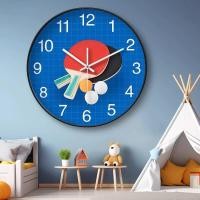 ราคา นาฬิกาแขวนสร้างสรรค์ตะกร้าหินห้องนอนห้องเรียนตกแต่งเงียบกีฬาปิงปองนาฬิกา (53604933986)