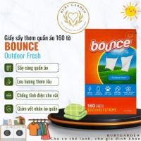 ราคา [นําเข้าสหรัฐ] Bounce Sheets Outdoor Fresh กระดาษตากผ้าหอม 160 แผ่น (กล่องเดิม) - Ruby Garden (43626501642)