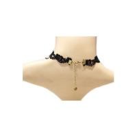 ราคา TANITTgems Vintage Onyx Black French Lace short Necklace (216673314)