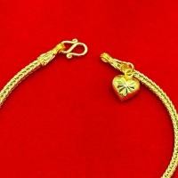ราคา สร้อยข้อมือทองเหมือนแท้ น้ำหนัก2สลึง ขนาด4มิล ลายสี่เสาเล็ก ทองชุบ ทองโคลนนิ่ง สร้อยข้อมือผู้หญิง 041 (44377906636)