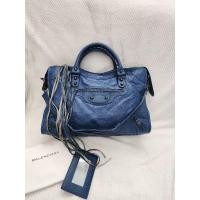 ราคา Balenciaga city classic bag blue Goatskin year12 14inch (29002984987)