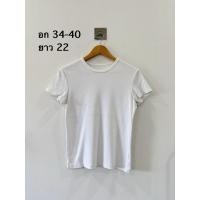 ราคา เสื้อยืดผ้าร่องสีขาว uniqlo (49802110013)