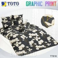 ราคา TOTO ชุดผ้าปูที่นอน 3.5ฟุต 5ฟุต 6ฟุต ลายกราฟฟิก Graphic TT816 สีเทา ลิขสิทธิ์แท้ #โตโต้ กราฟฟิก (25392495734)