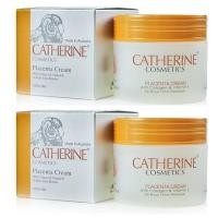 ราคา (2 กระปุก ส่งฟรี) ครีมรกแกะ Catherine ® Cosmetics Placenta Cream with Collagen & Vitamin E 100ml. (7209263757)