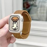 ราคา สายนาฬิกาข้อมือซิลิโคน พร้อมเคสลูกกวาด แบบเปลี่ยน สําหรับ Apple watch 9 8 7 6 SE 5 4 3 Ultra 2 1 iWatch series 45 มม. 41 มม. 44 มม. 40 มม. 42 มม. 38 มม. 40 มม. (24867544612)