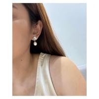 ราคา ต่างหูไข่มุกแท้หยดน้ำ ประดับเพชร cz และเปลือกหอยมุก (27543671634)