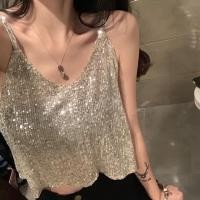 ราคา สายเดี่ยวปักเลื่อมวิ้งๆ สีทอง(ของใหม่) (5312421462)