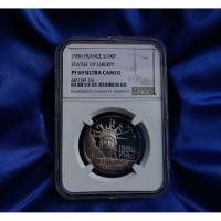 ราคา เหรียญเกรด NGC PF 69 Ultra Cameo - France Statue of Liberty Silver Proof 100 Francs 1986 #เงินขัดเงา .999 Silver (42762516699)