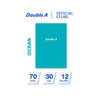 ราคา Double A สมุดรายงาน A4 70 แกรม 30 แผ่น หน้าปกสี Ocean จำหน่าย 12 เล่ม (28520528358)