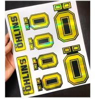 ราคา OHLINS GLOSSY CROM PLATED STAMPS FULL SEAT DECORATIVE สติ๊กเกอร์ (25425234257)