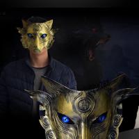ราคา [WOLF]-Wolf Head Halloween Mask - FUR WOLF MASK-Wolf Head Masquerade Mask สําหรับโอกาส (47956089161)