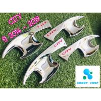 ราคา เบ้ากันรอย,เบ้ามือ,เบ้ารองมือเปิดประตูโครเมี่ยม ฮอนด้า ซิตี้ Honda City โครเมี่ยม ปี 2014-2019 โลโก้แดง (7160067581)