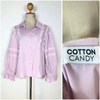 ราคา Cotton candy เชิ้ตสีม่วงพาสเทล (43850368023)